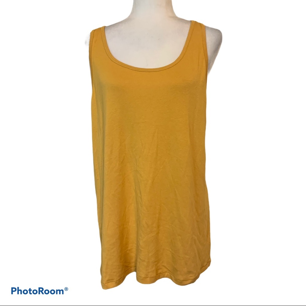 Ava & Viv Mustard Gold Tank Top Sz 2X